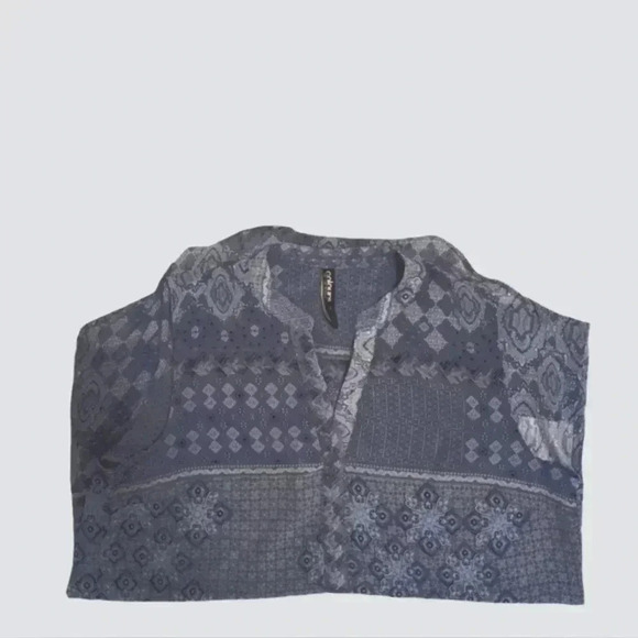 COLOURS OF THE WORLD Sleeveless Blouse For Women SZ M Blue and White print - Picture 3 of 5